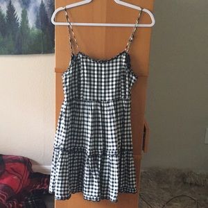 Plaid checkered mini sundress